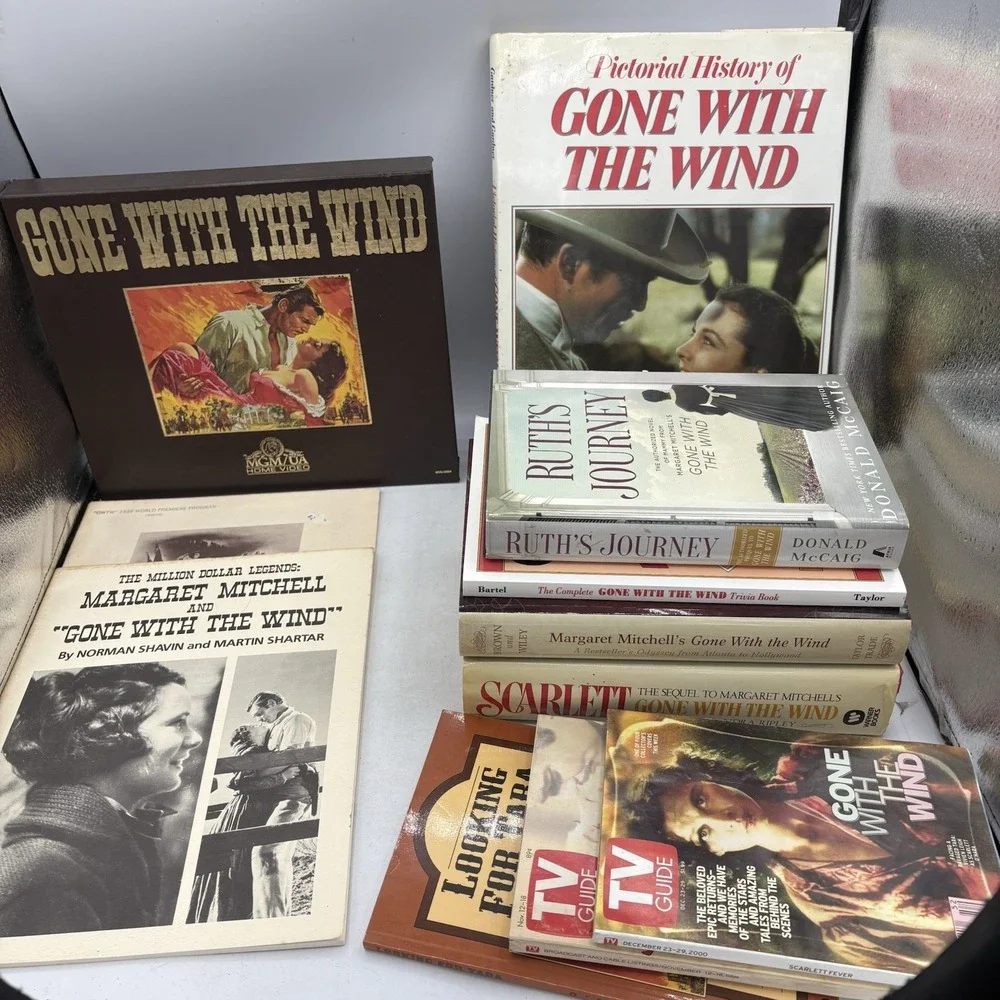 Gone With the Wind Collector Items Media Books VHS Bundle Lot of 11 Vintage